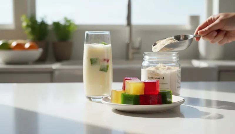 Colorful gelatin and gummy treats